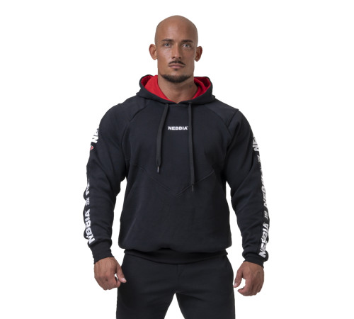 Чоловіча кофта з капюшоном Nebbia Unlock the Champion 194 - чорний/M Чоловіча кофта з капюшоном Nebbia Unlock the Champion 194 - чорний/M