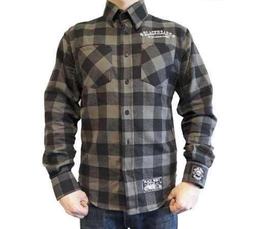 Сорочка з довгим рукавом BLACK HEART Duke - сіра/XL Сорочка з довгим рукавом BLACK HEART Duke - сіра/XL