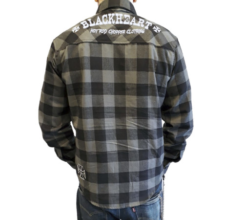 Сорочка з довгим рукавом BLACK HEART Duke - сіра/XL Сорочка з довгим рукавом BLACK HEART Duke - сіра/XL