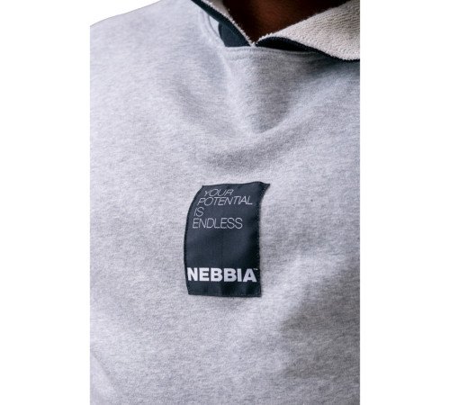 Чоловіча кофта з коротким рукавом з капюшоном Nebbia Limitless No Limits 175 - сірий/XXL