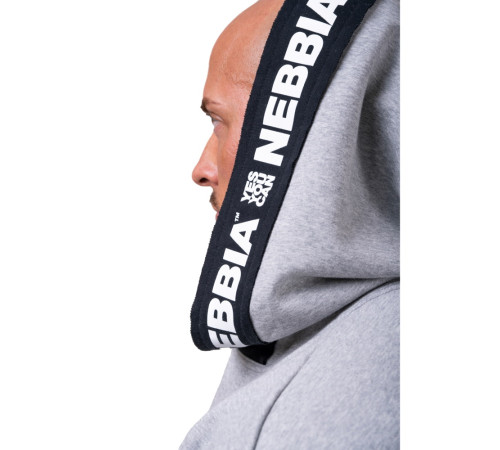 Чоловіча кофта з коротким рукавом з капюшоном Nebbia Limitless No Limits 175 - сірий/XXL
