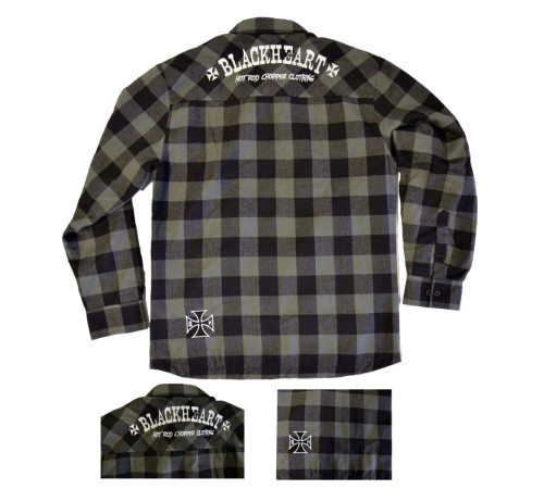 Сорочка з довгим рукавом BLACK HEART Duke - сіра/XXL Сорочка з довгим рукавом BLACK HEART Duke - сіра/XXL