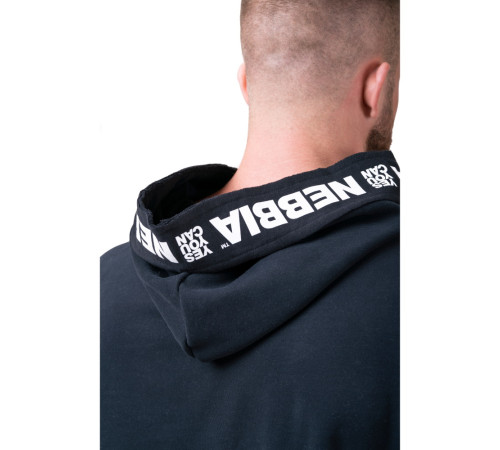 Чоловіча кофта з коротким рукавом з капюшоном Nebbia Limitless No Limits 175 - чорний/XL