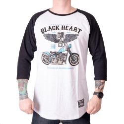 Футболка з довгими рукавами BLACK HEART Blue Chopper RG - M - біла