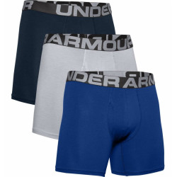 Чоловічі боксерки Under Armour Charged Cotton - 3 пари: темно-сині/сірі/яскраво сині/L