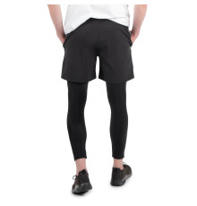Чоловічі легінси + шорти 2-в-1 inSPORTline Closefit - L - чорні 