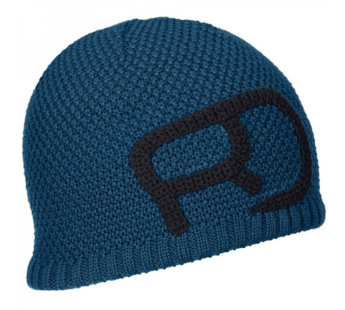 Шапка ч Ortovox ROCK'N'WOOL BEANIE M petrol blue - M - синій Шапка ч Ortovox ROCK'N'WOOL BEANIE M petrol blue - M - синій