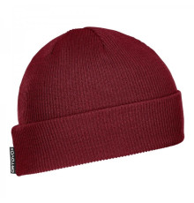 Шапка Ortovox NICHOLSON RIB BEANIE dark blood - червоний