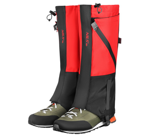 Гамаші туристичні NILS CAMP NC17112, чорно-червоні