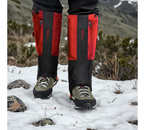 Гамаші туристичні NILS CAMP NC17112, чорно-червоні