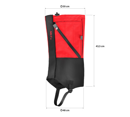 Гамаші туристичні NILS CAMP NC17112, чорно-червоні