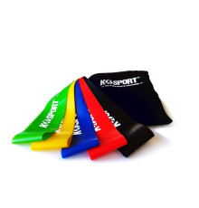 Набір стрічок-еспандерів для вправ K-SPORT Power Band Mini KIT 5 GUMs різнокольорові
