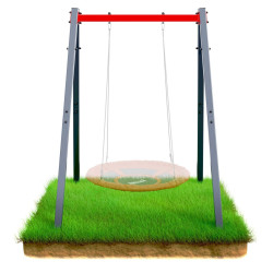 Каркас для гойдалки K-SPORT КSОZ016, 164 х 140 х 206 см - червоно-сірий