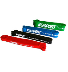 Набір стрічок-еспандерів для вправ K-SPORT Power Band KIT 4 GUM різнокольорові
