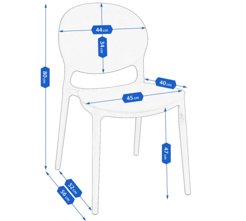 Стілець JUMI JUSTIN, сірий