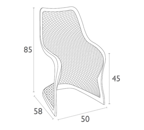 Стілець садовий Siesta BLOOM, червоний
