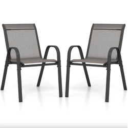 Крісло садове Costway Patio 2 шт, сіре
