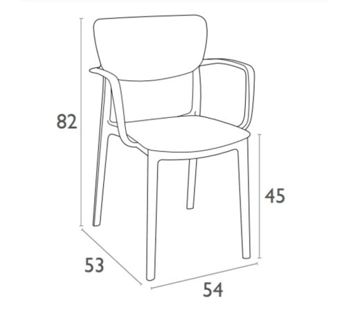 Стілець садовий Siesta Lisa, бежевий