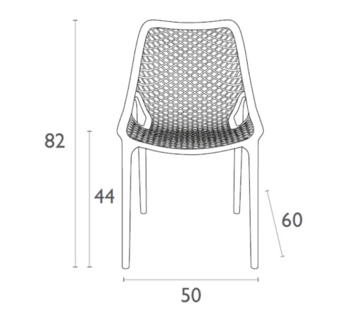 Стілець садовий Siesta Air, оранжевий