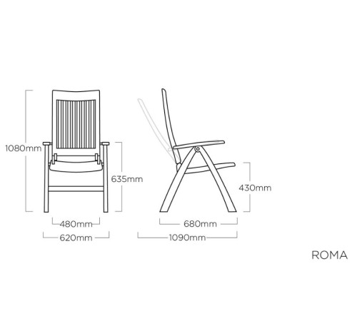 Крісло садове KETTLER ROMA 01438-000, біле