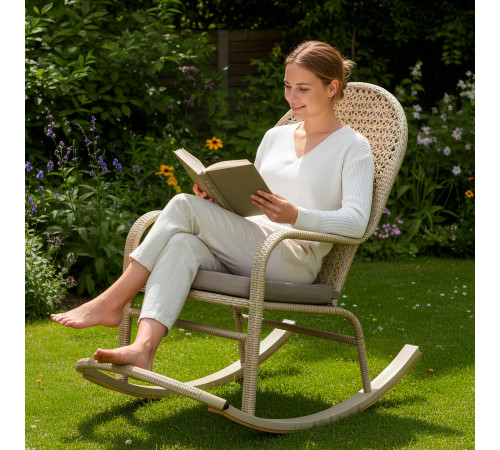 Крісло‑гойдалка Greengard Relax, бежеве