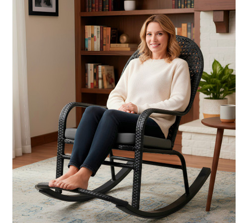 Крісло‑гойдалка Greengard Relax, сіре