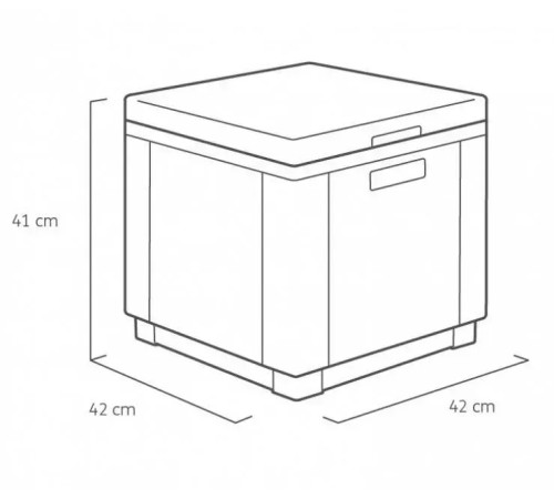 Стіл-холодильник Keter Ice Cube 42 х 42 см, коричневий