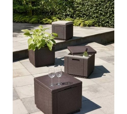 Стіл-холодильник Keter Ice Cube 42 х 42 см, коричневий