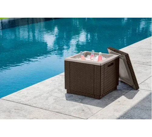 Стіл-холодильник Keter Ice Cube 42 х 42 см, коричневий