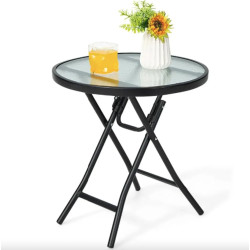 Стіл садовий Costway Sigma 46x47 см, чорний