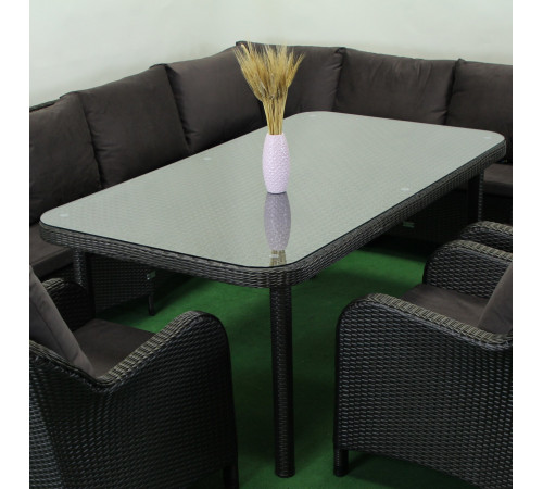 Стіл садовий Greengard Версаль 180 Ст-3.180.90, коричневий