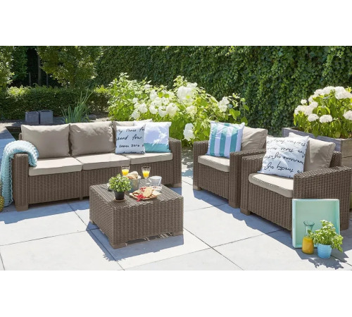 Стіл садовий Keter California, 68 х 68 см - капучино