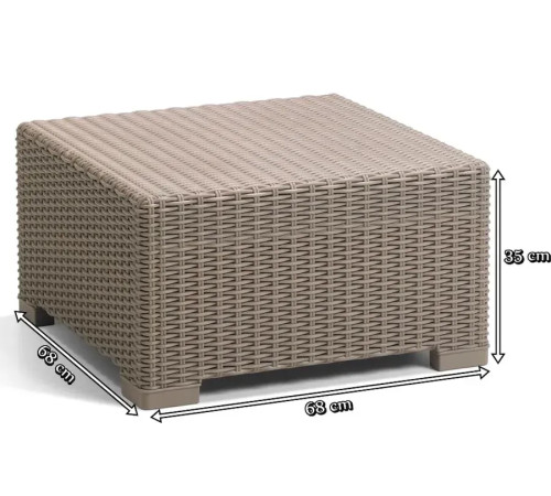 Стіл садовий Keter California, 68 х 68 см - капучино