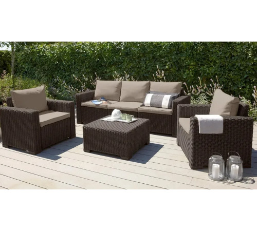 Стіл садовий Keter California, 68 х 68 см - коричневий