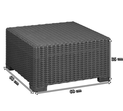 Стіл садовий Keter California, 68 х 68 см - коричневий