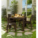 Стіл садовий Keter Melody Quartet 95 x 95 см, коричневий