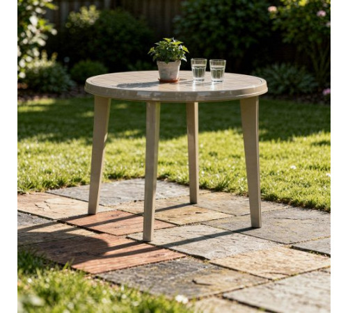 Стіл садовий Keter Lisa 90 x 73 см, капучино