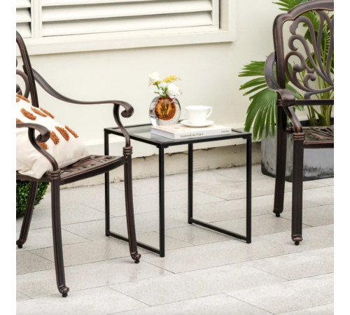 Стіл садовий Costway Trotten 43х46 см, чорний