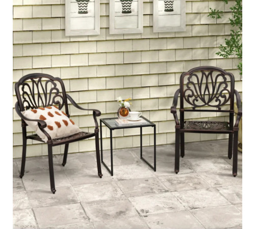 Стіл садовий Costway Trotten 43х46 см, чорний