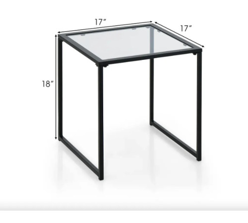 Стіл садовий Costway Trotten 43х46 см, чорний