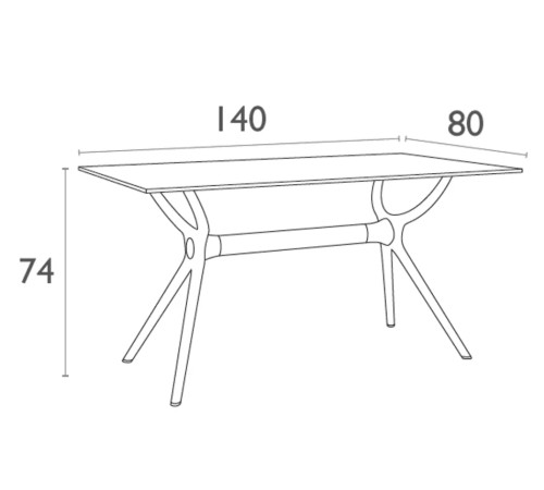 Стіл обідній Siesta Air 140, чорний