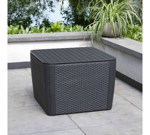 Стіл-скриня Keter Luzon Plus 57 х 57 см, графіт