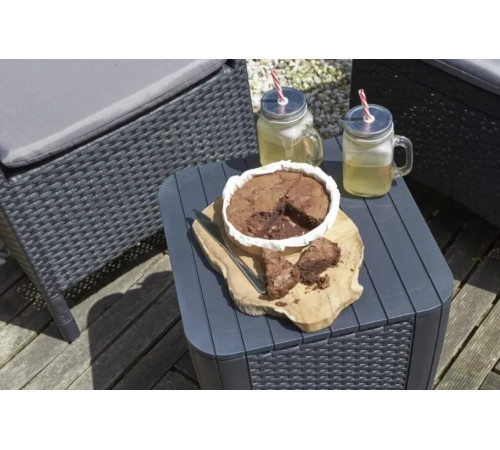 Стіл-скриня Keter Luzon Plus 57 х 57 см, графіт