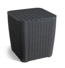 Стіл-скриня Keter Luzon round wicker 39 х 39, графіт