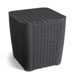 Стіл-скриня Keter Luzon round wicker 39 х 39, графіт