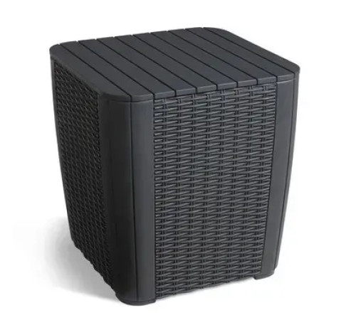 Стіл-скриня Keter Luzon round wicker 39 х 39, графіт