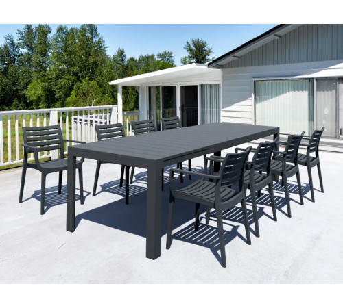 Стіл садовий розсувний Siesta Atlantic 210-280, чорний