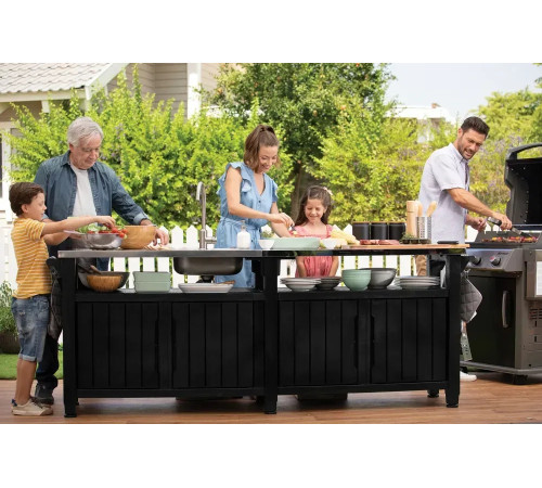 Стіл для барбекю Keter Unity Chef 415 л, графіт