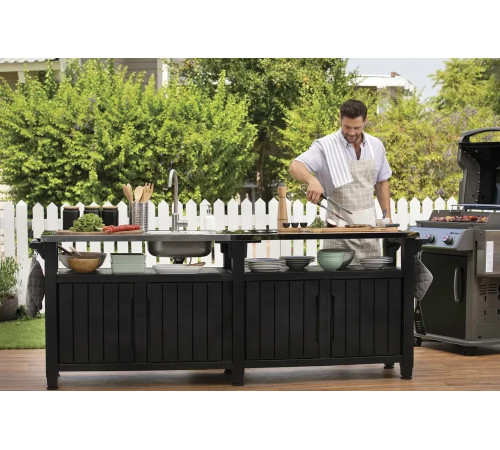 Стіл для барбекю Keter Unity Chef 415 л, графіт