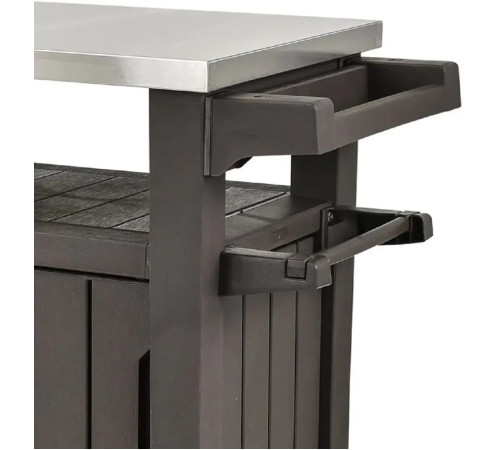 Стіл для барбекю Keter Unity XL 207 л, графіт